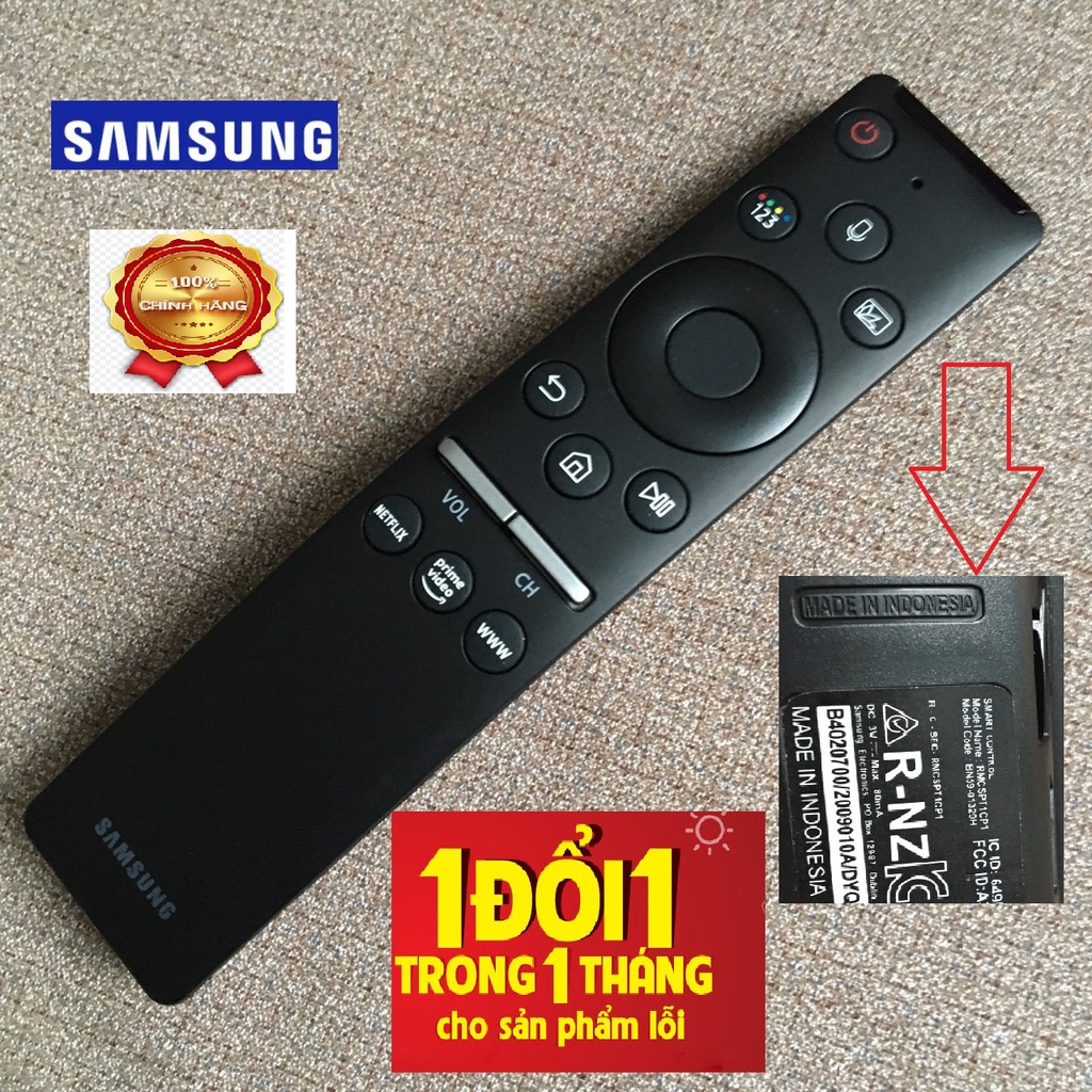 Remote điều khiển tv samsung giọng nói bn59-01312f dành cho samsung smart tivi 4k, qled