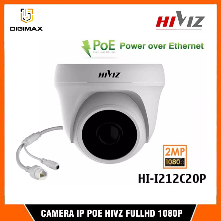 [Chính Hãng] Camera Hiviz IP POE Dome Full HD 1080P, 2.0MP [upto lên 3.0MP] Cao cấp, Camera ốp trần 