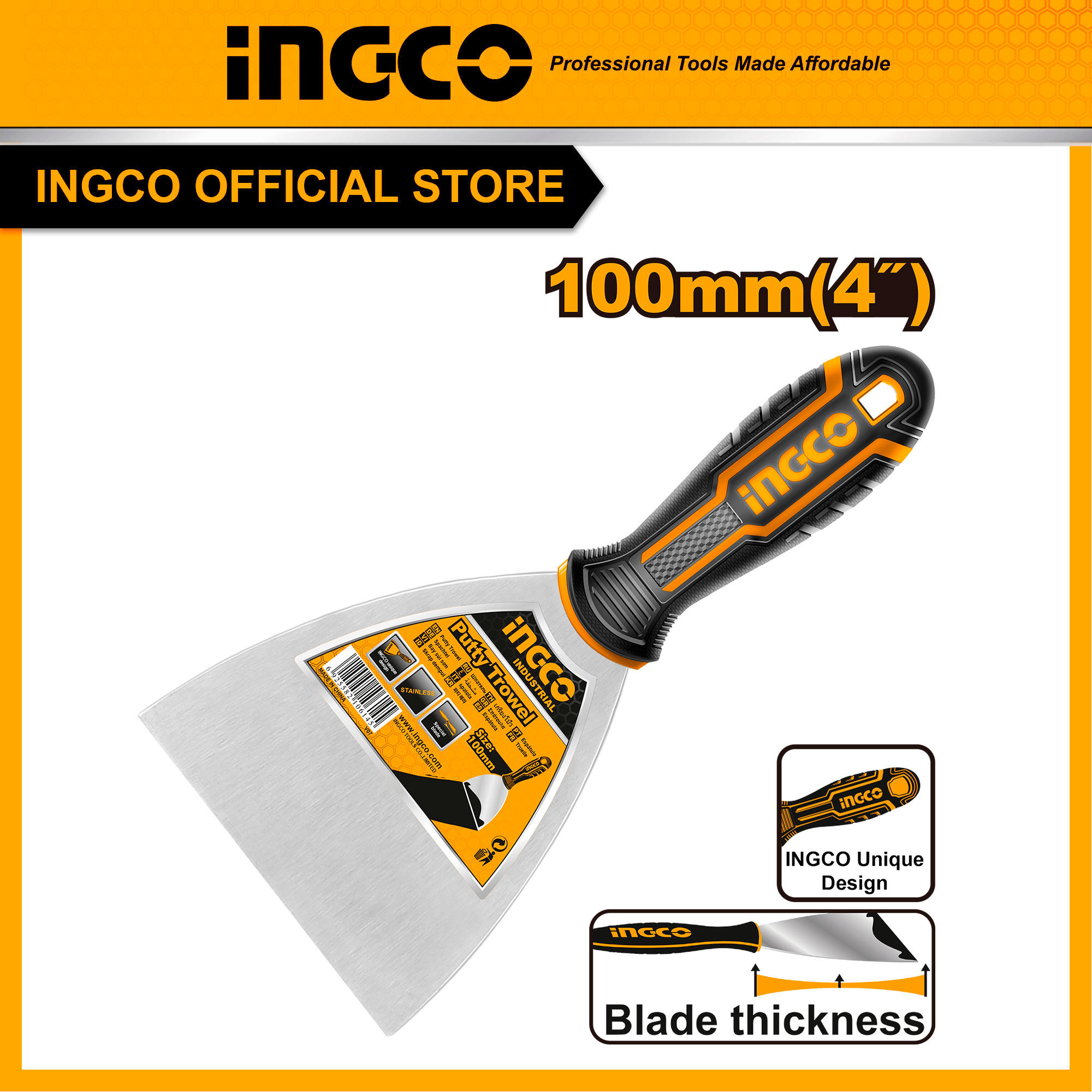 Bay sủi sơn bản rộng 100mm, 125mm ingco hput08100 / hput08125