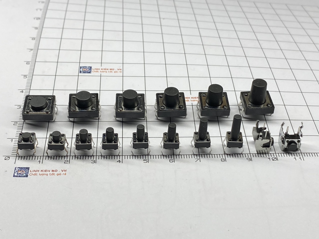 Nút nhấn 4 chân 6x6x5/6/7 12x12x5/6/7/8 phím bấm 4 chân nhấn nhả các độ cao 5mm 6mm 7mm/8mm/9mm/10mm...