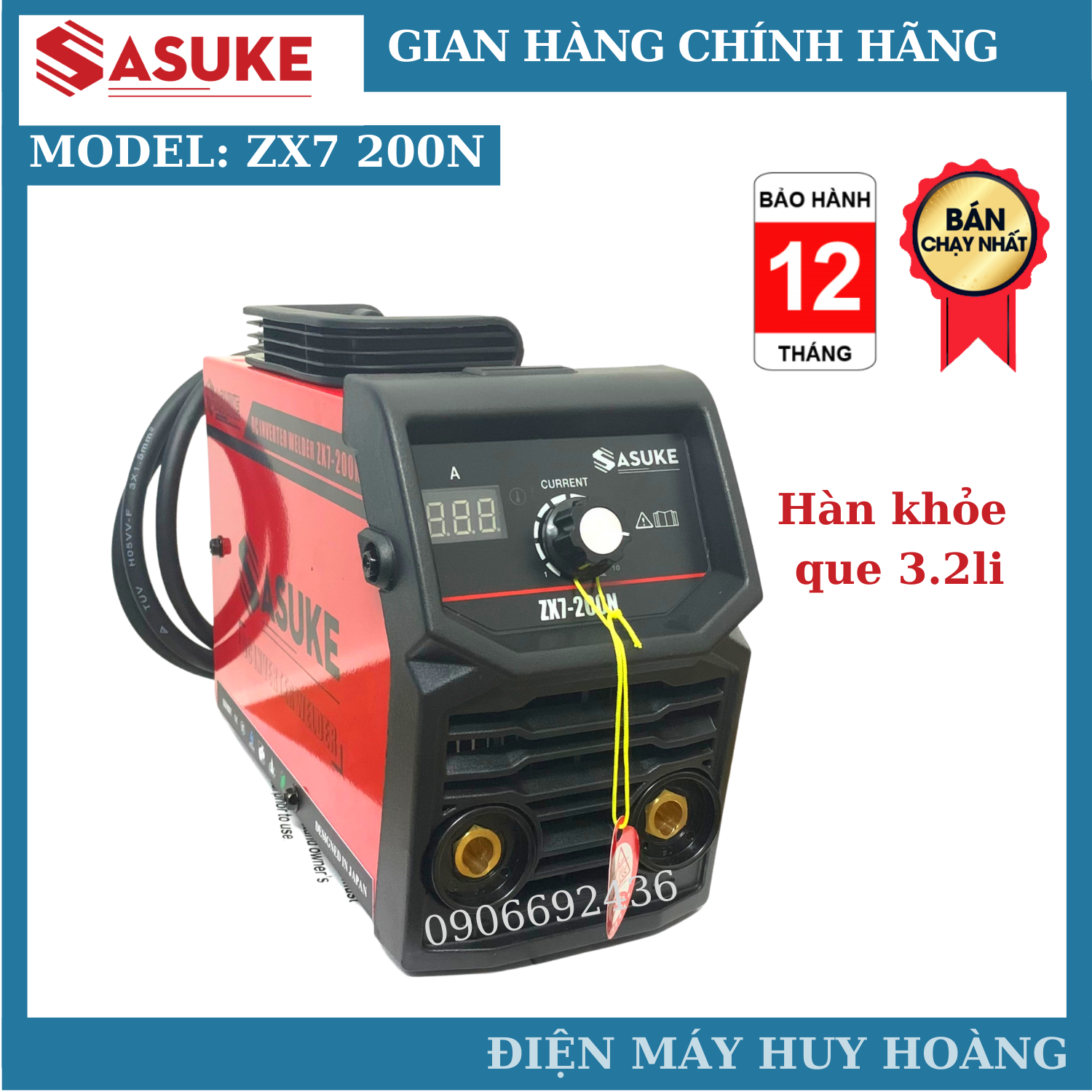 Máy hàn điện tử mini Sasuke ZX7 200N | Máy hàn gia đình thợ quảng cáo