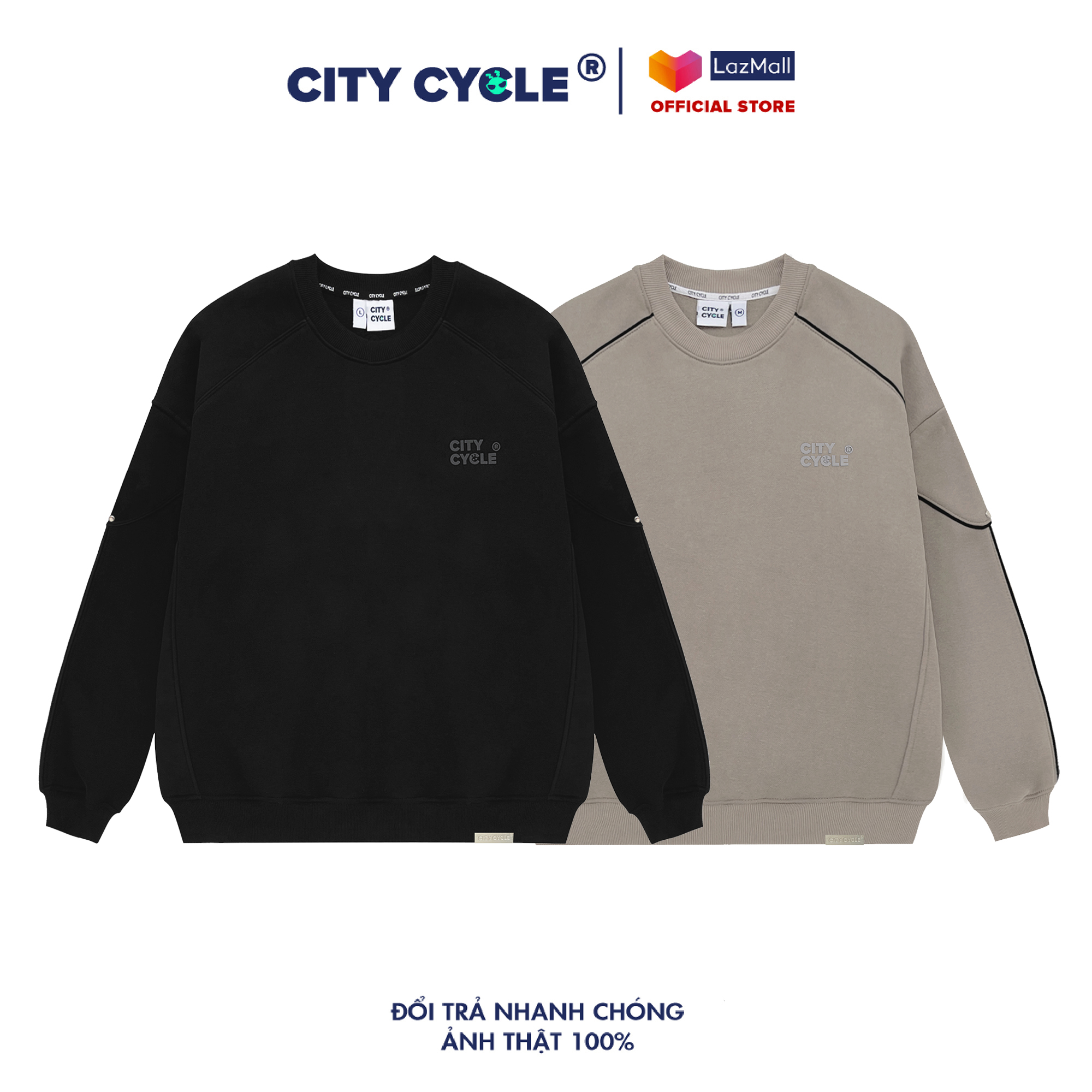 Áo Sweater Local Brand Meteor City Cycle nỉ bông oversize nam nữ form rộng