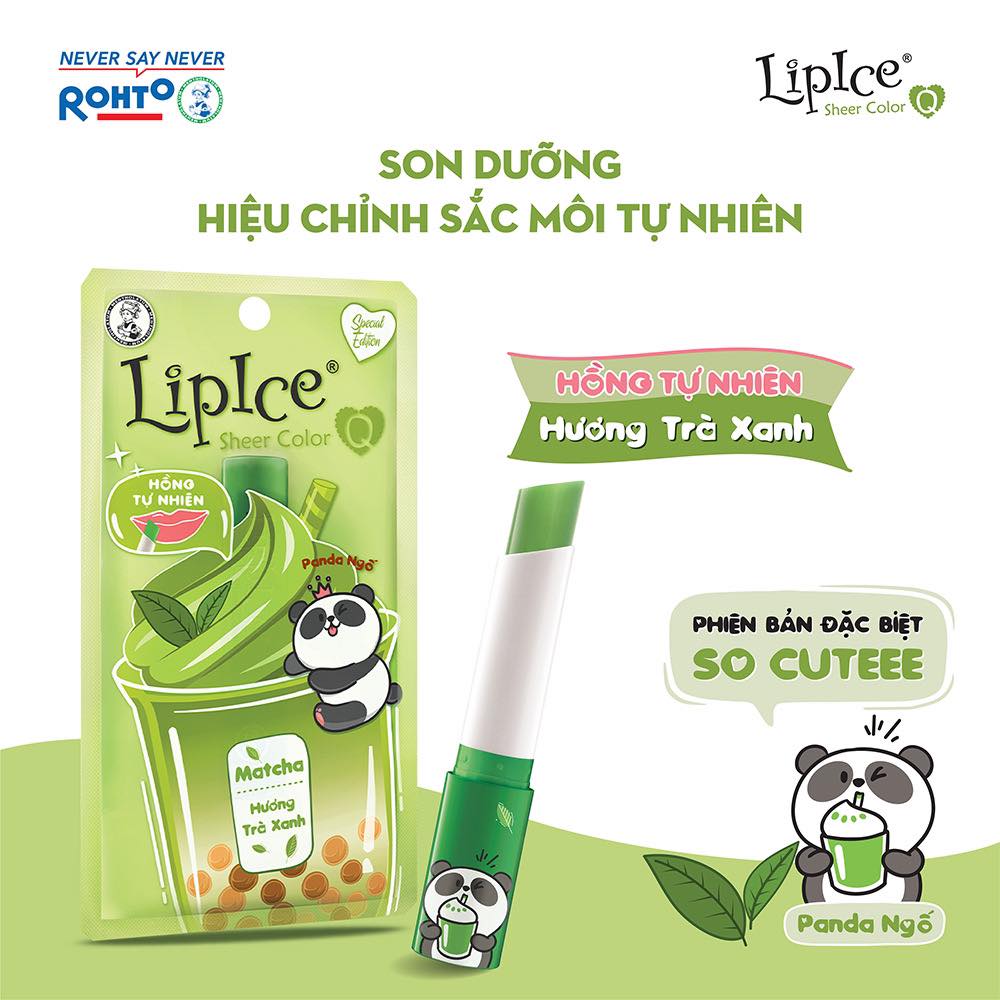 Son Lipice Sheer Color Matche dưỡng môi hồng tự Nhiên 2.4G sắc môi trà xanh hồng tự nhiên