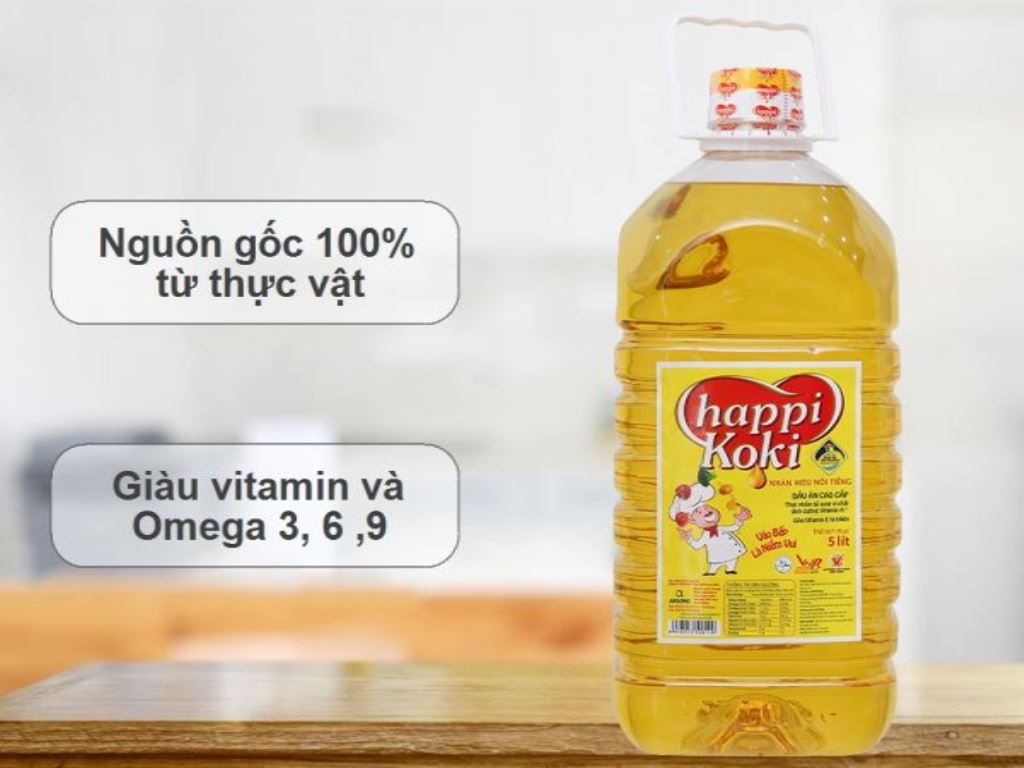 Happi koki - dầu ăn cao cấp happi koki can 5 lít