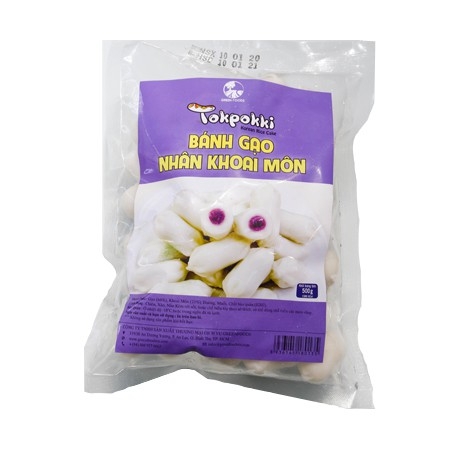 500g Bánh gạo tokbokki Green Foods nhân khoai môn