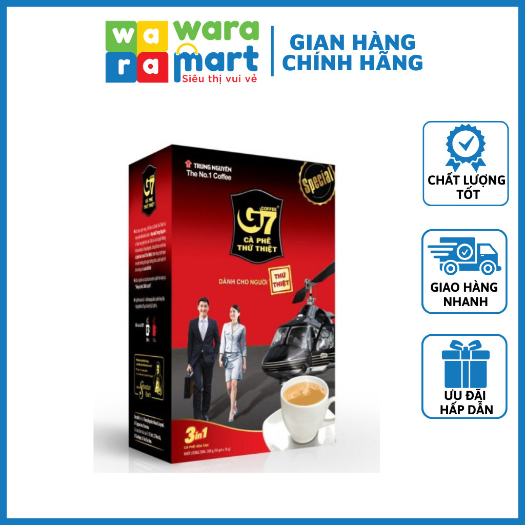 Cafe g7 3in1 hộp 18 gói x 16gr - cà phê sữa hòa tan