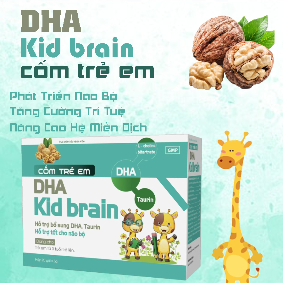 Cốm Trẻ Em DHA KID BRAIN-Hỗ trợ bổ sung DHA, Taurin tốt cho não bộ