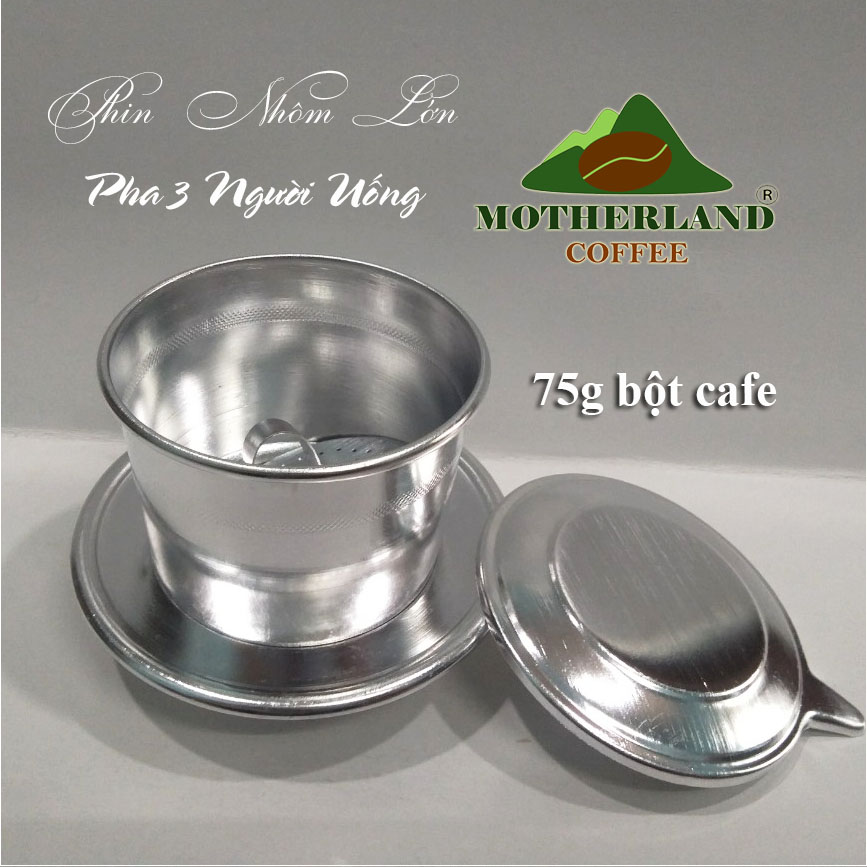 [HCM]Phin cafe lớn pha 3 người uống (75g bột cà phê)