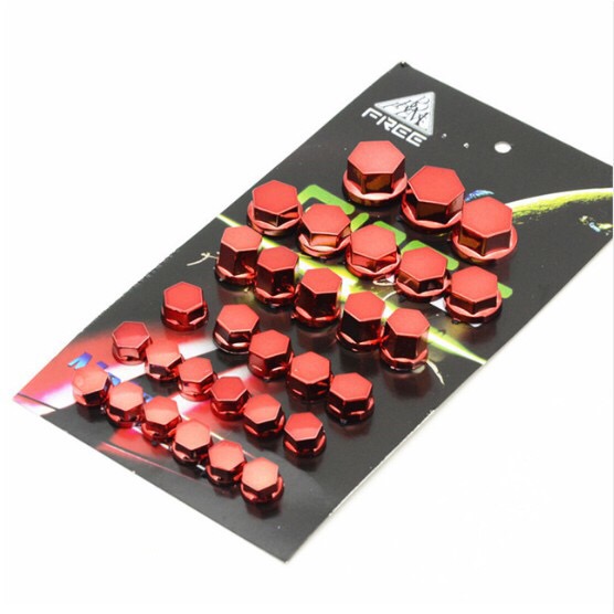 Chụp ốc xe máy full bộ 30 ốc cao cấp [ màu đỏ ]