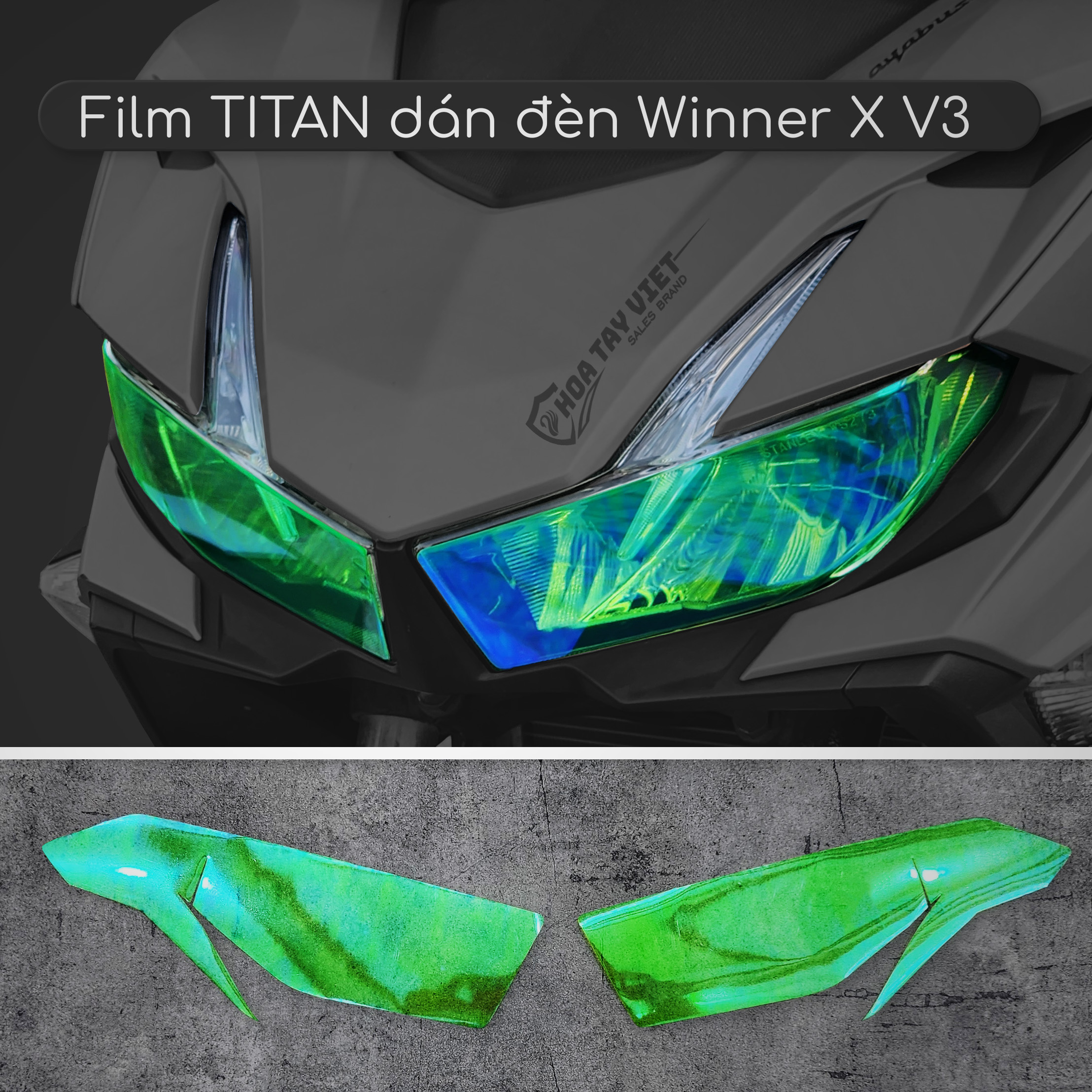 Winner x v3 miếng dán titan chóa đèn honda winner x chống trầy xước phiên bản nâng cấp