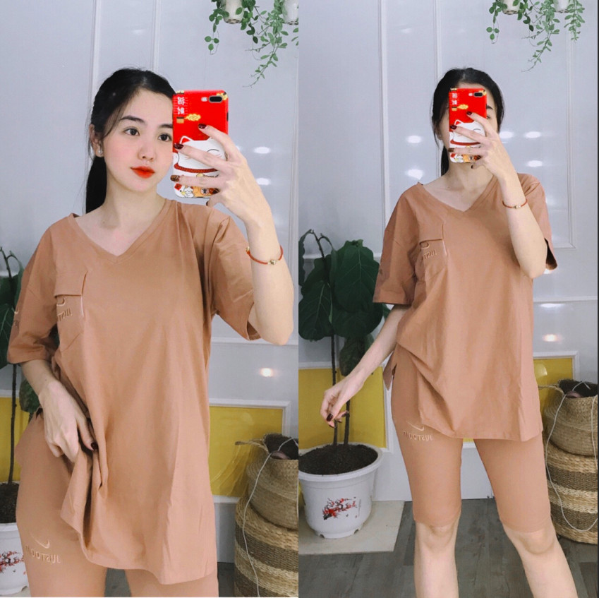 Đồ bộ nữ, set bộ thun lửng, set bộ ngố chất cotton mặc nhà dễ thương form rộng thoải mái bigsize tới 85kg