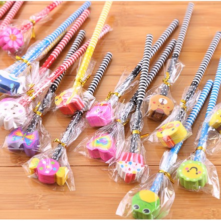 Bút chì kèm tẩy hình thú cute ngộ nghĩnh - giá sốc