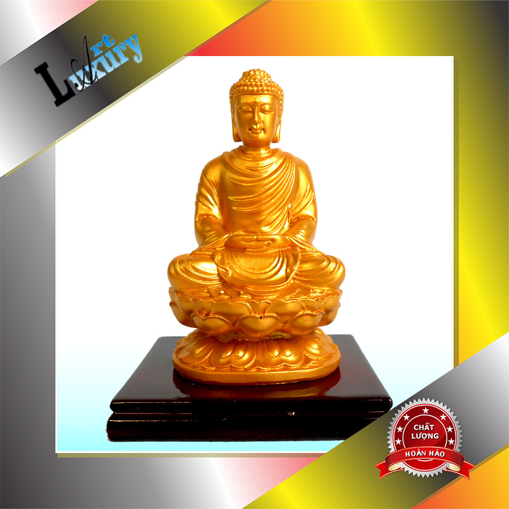 Tượng Phật A Di Đà  Trang Trí Bàn Làm Việc Cao 11 cm TPT1034  - Luxury Art
