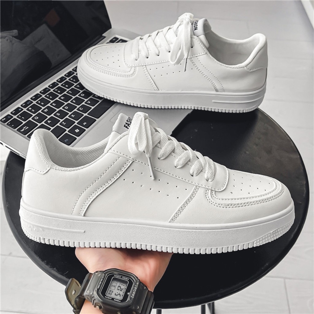 Giày sneaker nam Force full trắng sang chảnh sành điệu