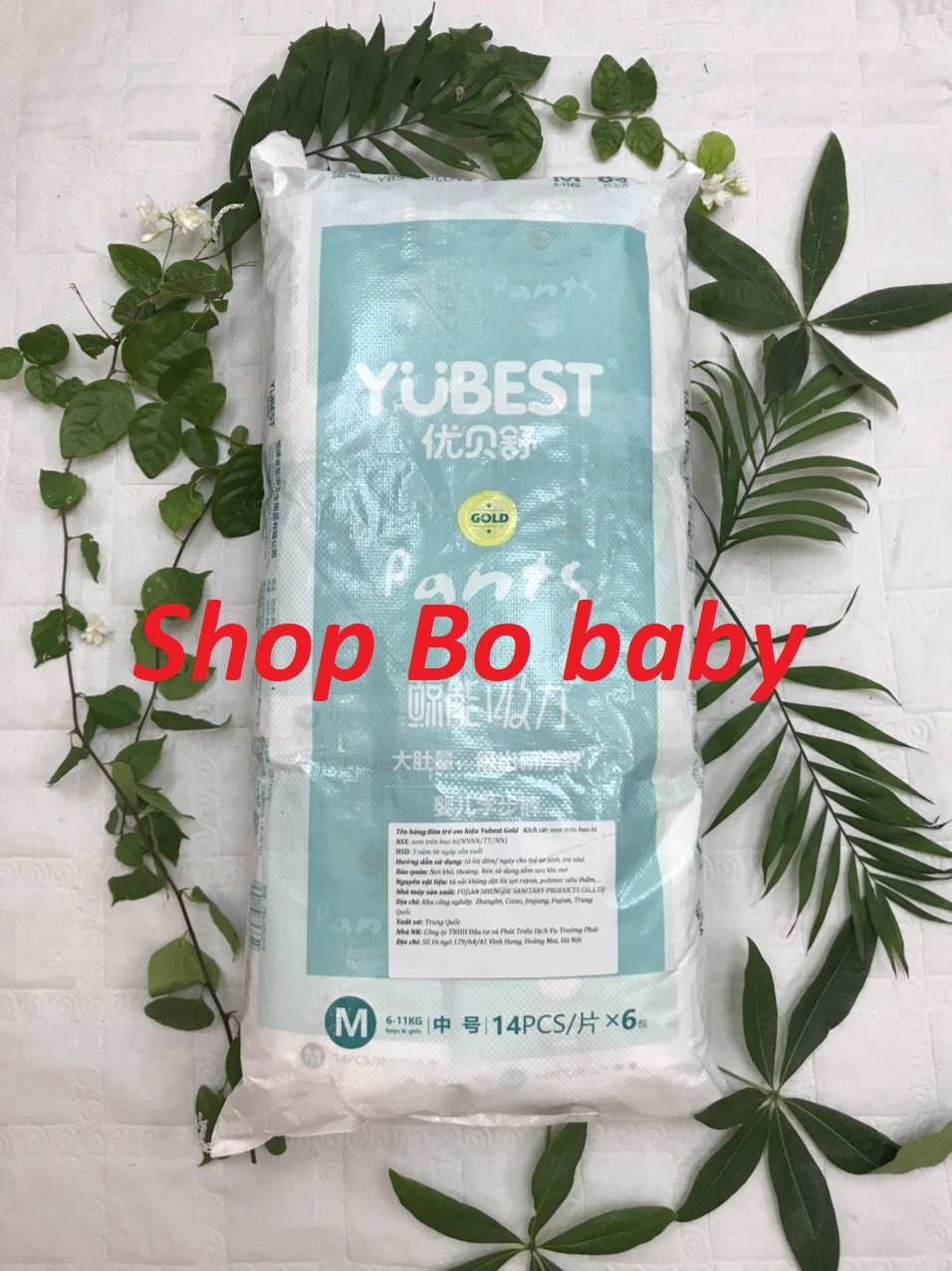 BỈM QUẦN/DÁN YUBEST GOLD NỘI ĐỊA ĐỦ SIZE: S90/M84/L78/XL72/XXL66/XXXL66 (hàng có tem phụ)