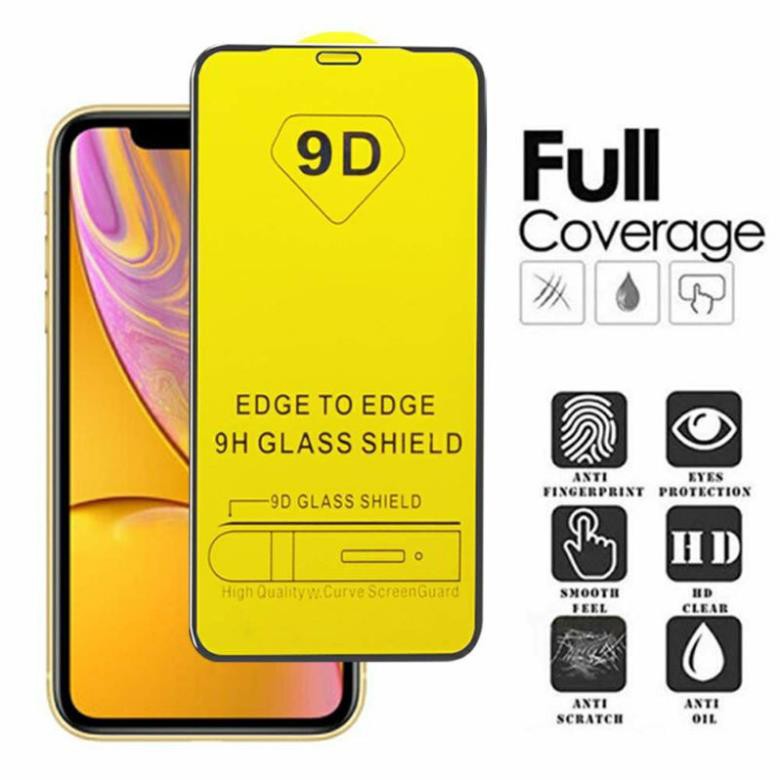 Kính Cường Lực Full Màn Hình 9D Dùng cho Iphone 6/6S/6P/6S Plus / 7 / 7 Plus / 8 Plus / X / XR / Max / 11 / 12 / 12 Max