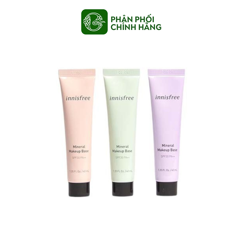 Kem lót hiệu chỉnh tone da innisfree mineral make-up base spf30/pa++ 40ml