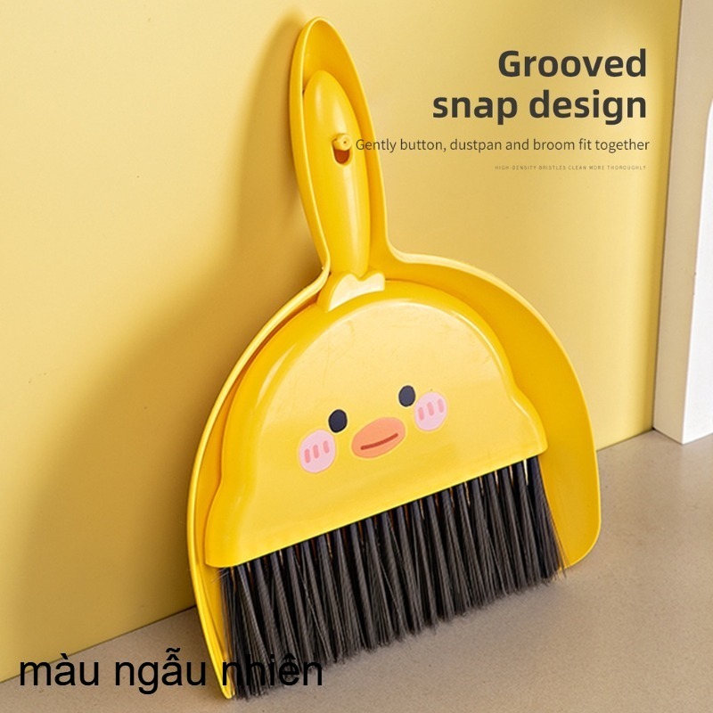 bộ chổi quét kèm ki hốt rác hình vịt vàng BỘ CHỔI QUÉT VÀ HỐT RÁC Vệ Sinh Nhà Cửa Tiện Dụng Cao Cấp