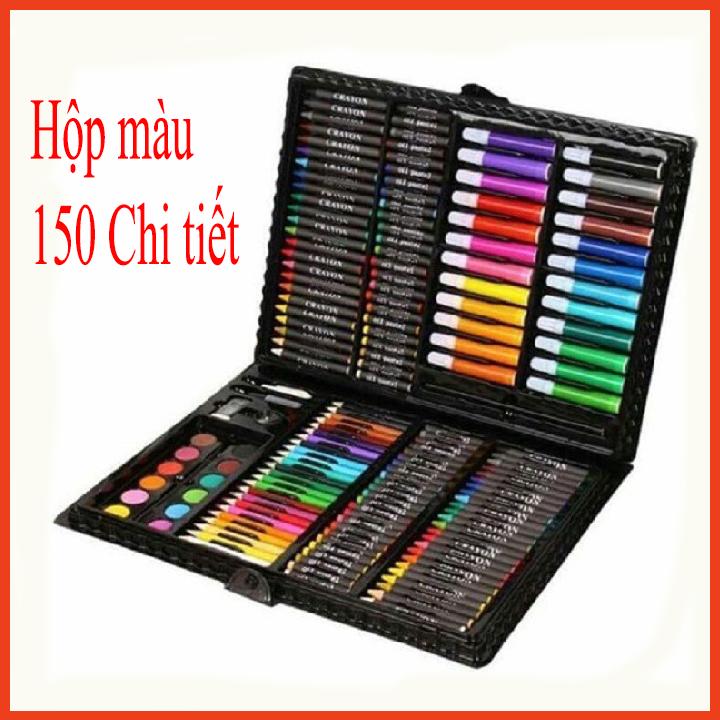 Bộ bút tô màu, bộ vẽ tranh, hộp bút màu, hộp sáp màu 150 chi tiết cho bé tập vẽ