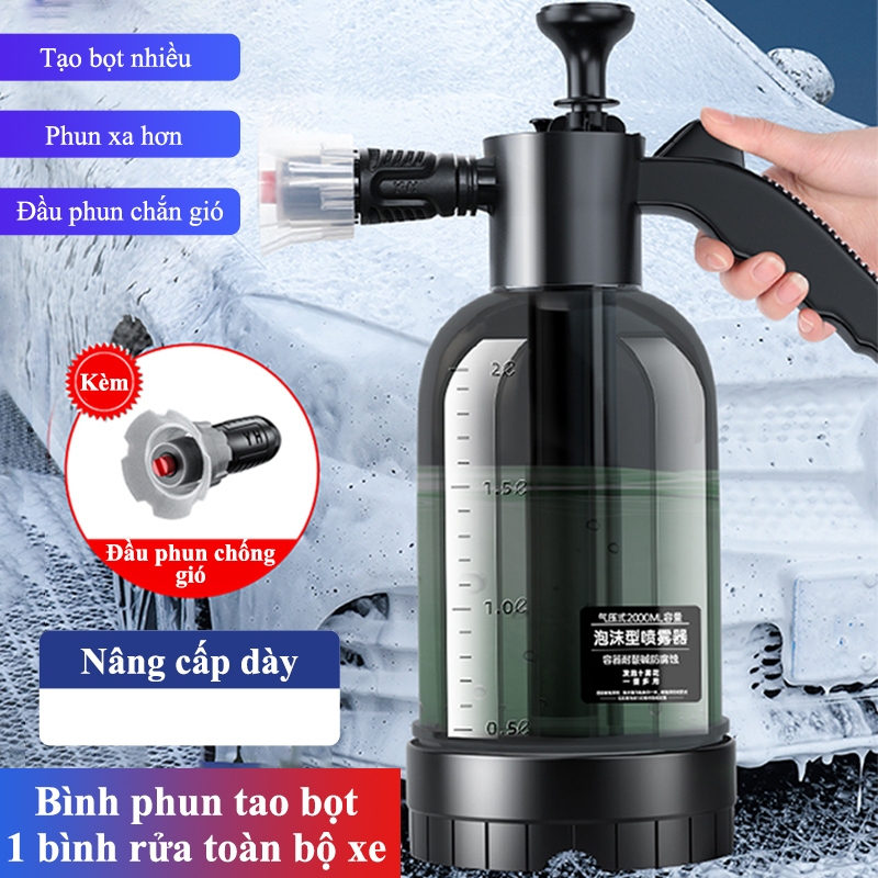 Bình tạo bọt tuyết rửa xe Bình xịt bọt tuyết rửa xe cầm tay Bình xịt tạo bọt tuyết Bình phun bọt tuyết