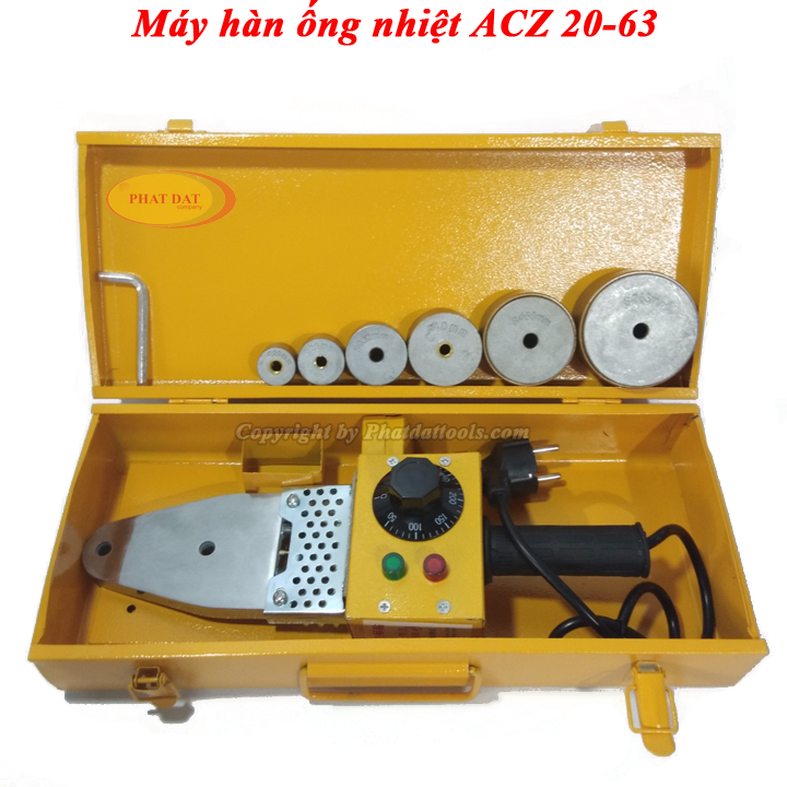 Máy hàn ống nhiệt ppr acz 20-63-máy hàn nhiệt acz 20-63-bảo hành 6 tháng