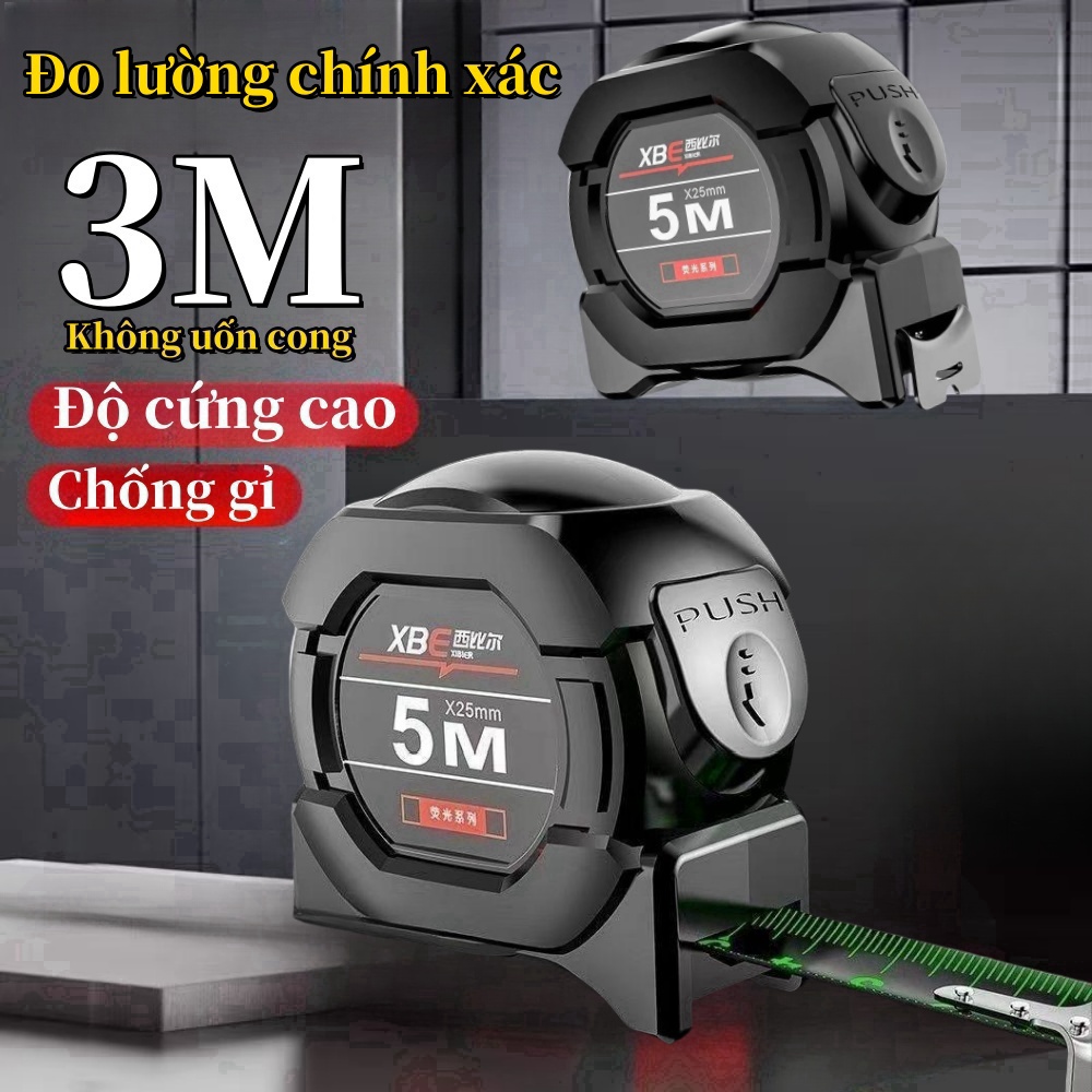 Thước Cuộn Thép chính xác cao,thước dây thước Rút tự động,Thước đo gia đình,Chống rơi và chống mài mòn,Làm dày ,Chất Liệu ABS, 5m/7m/10m