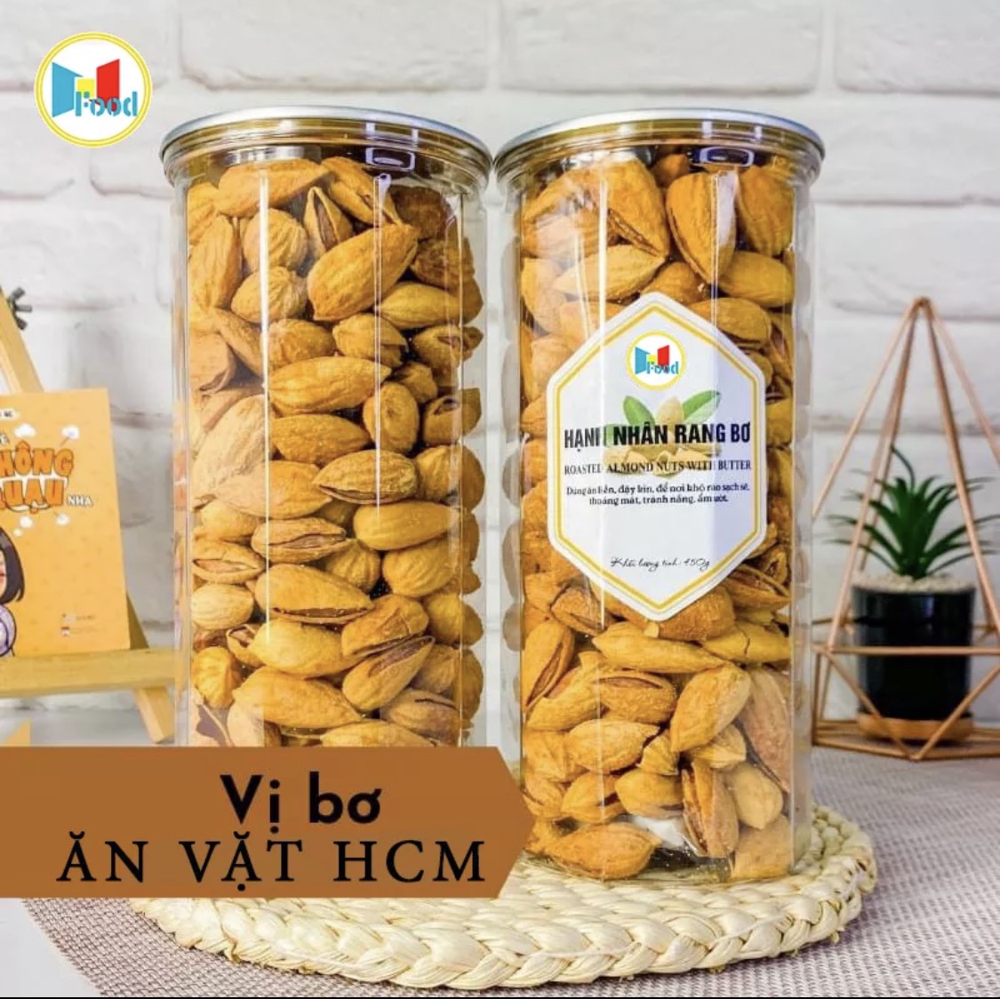 Hạnh nhân rang bơ mỹ lon pet 500gram - date mới 2023