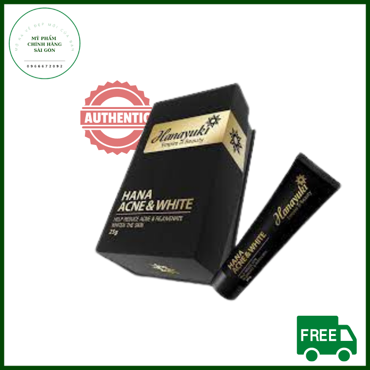 Kem trị mụn Hanayuki Hana Acne & White date 2023 cam kết chính hãng