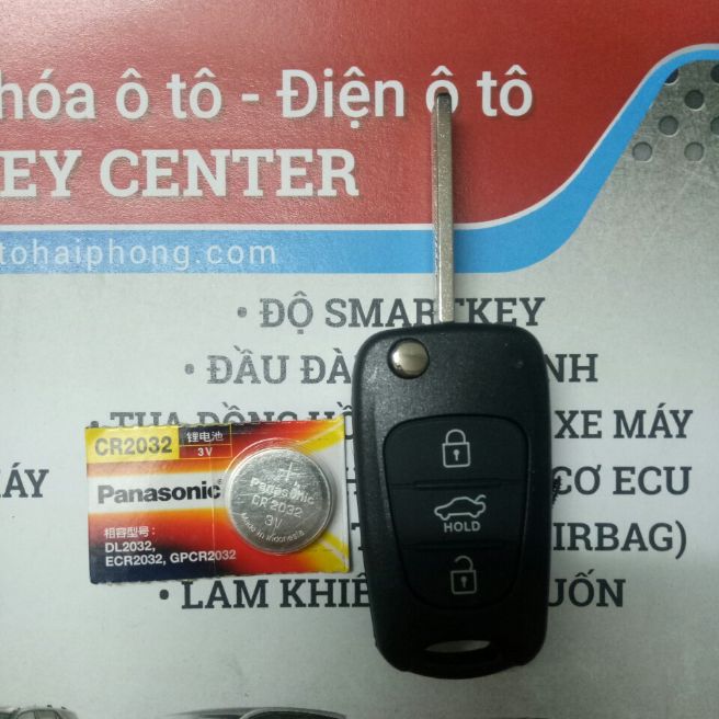 Vo chìa khóa Hyundai Accent, I10, I20, avante tặng kèm pin