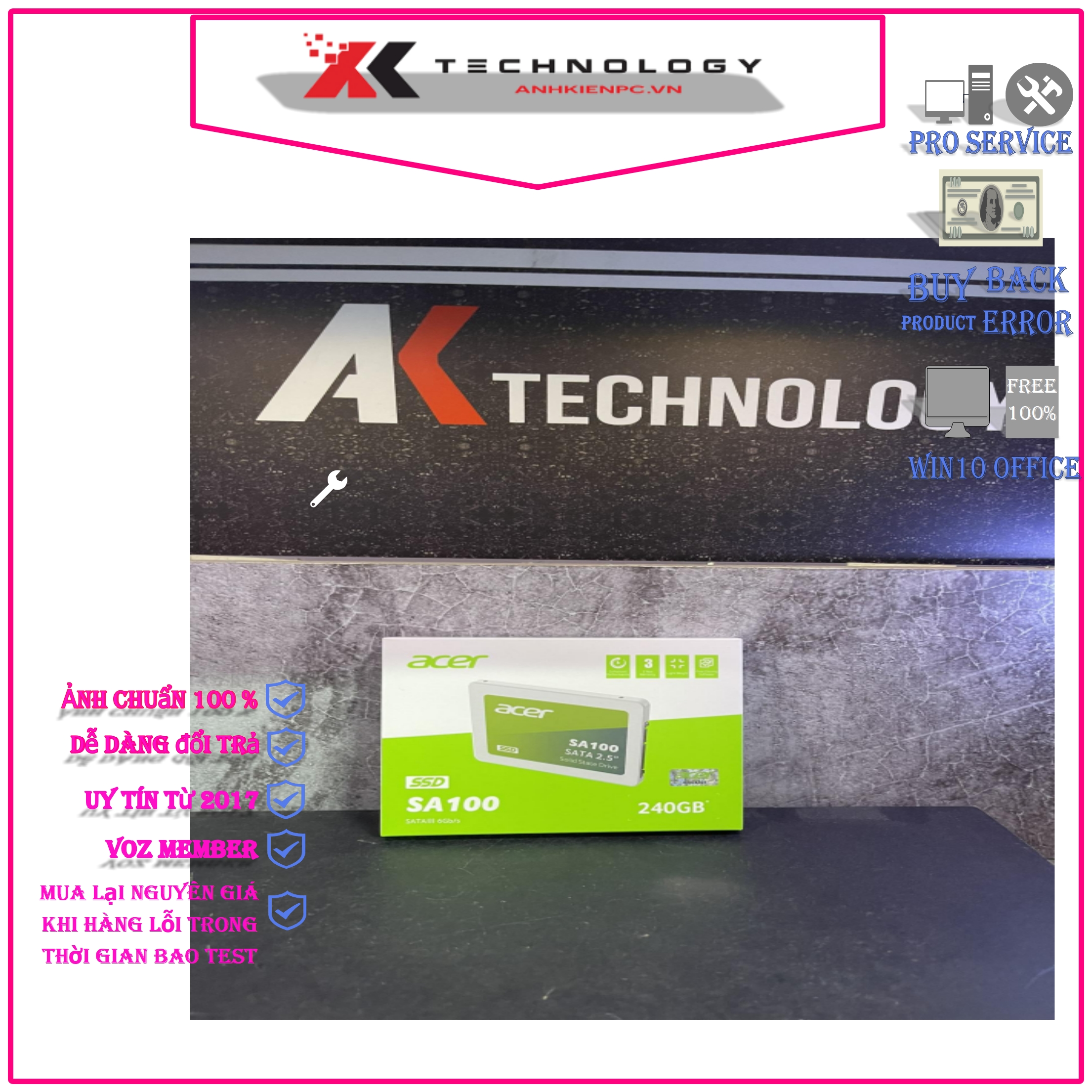 Ssd nvme 128gb 240gb 500gb 1tb các loại mới bảo hành 36 tháng cũ bao test 1 tháng