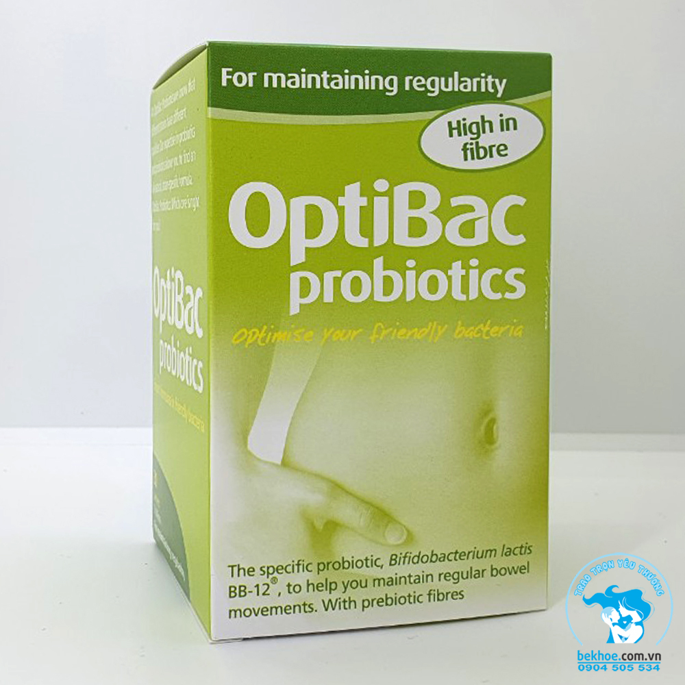 Men Optibac Xanh Tr.ị Táo Bón - Men Vi Sinh Optibac Probiotics 30 Gói