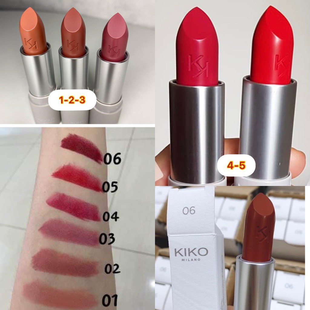 Son hữu cơ Kiko Konscious vegan 05 đỏ cam/ 04 đỏ thuần