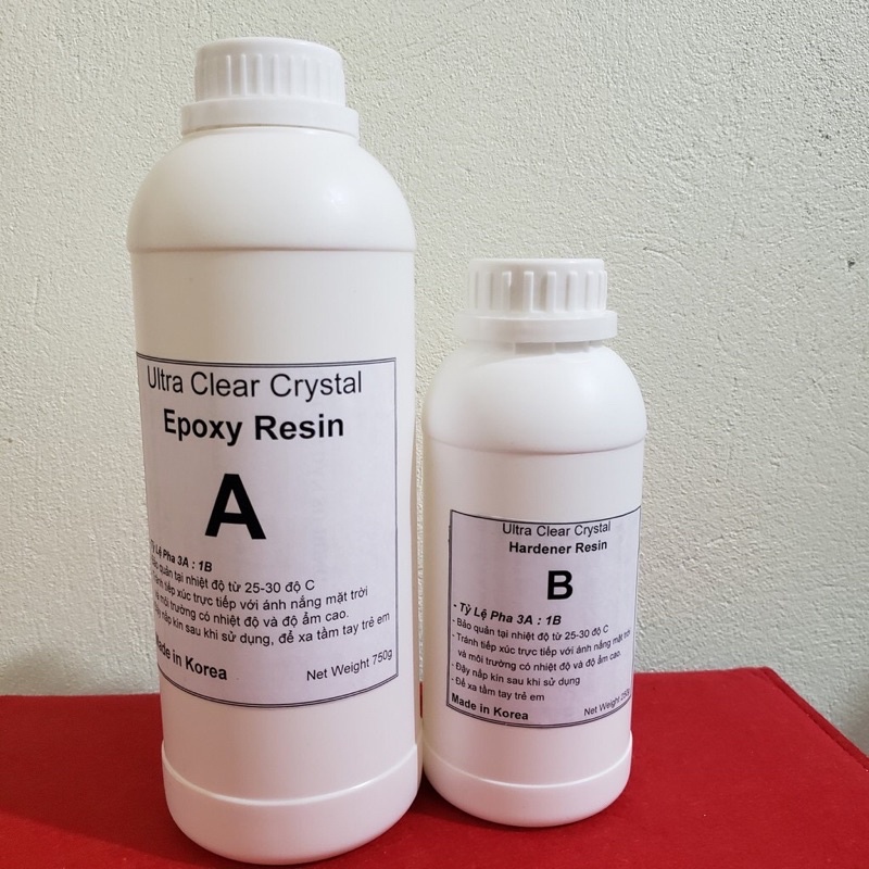 Keo Đổ Nhựa Cứng Epoxy Resin Ultra Clear Crystal AB