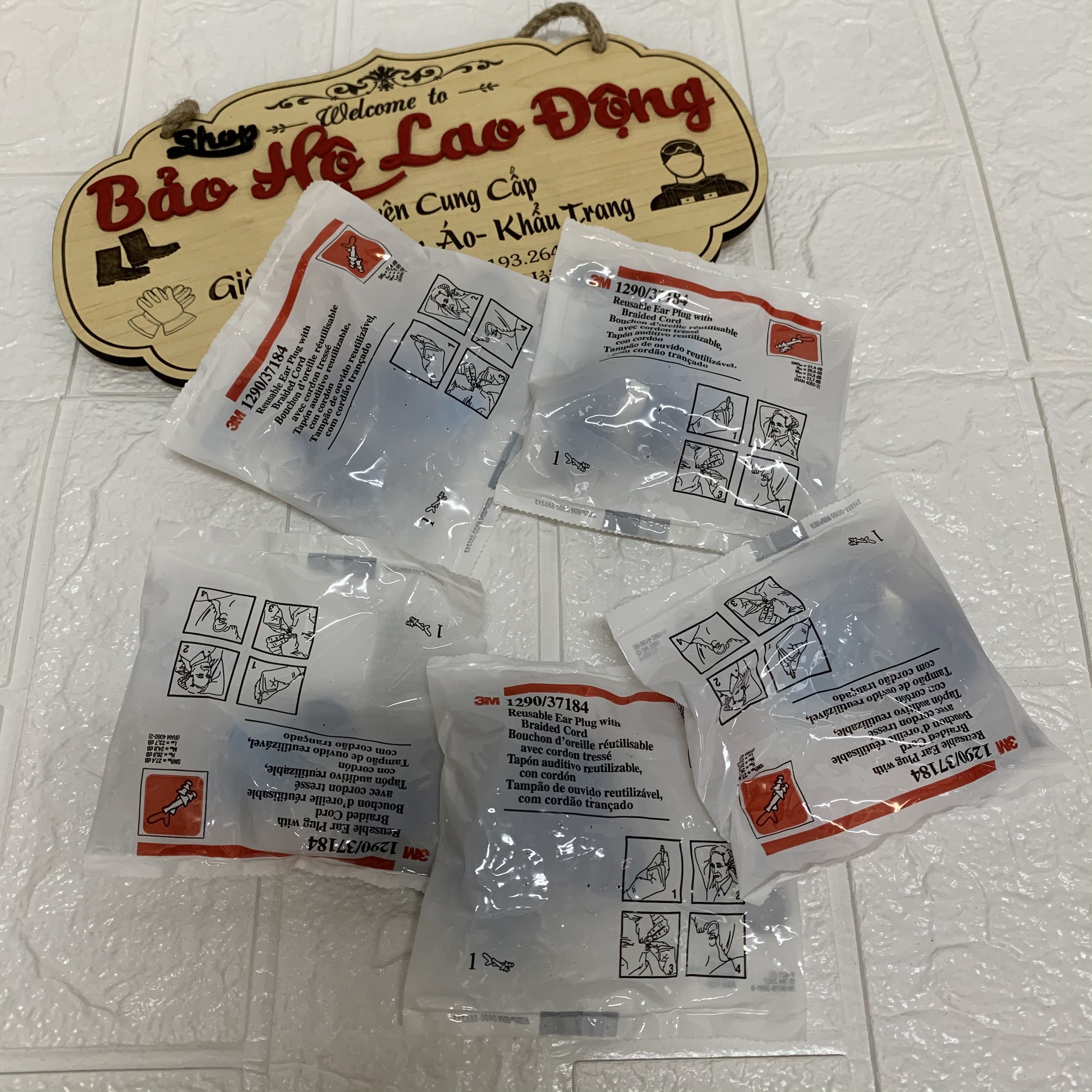 Nút Bịt Tai Chống Ồn Có Dây 3M 1290 Bảo Vệ Thính Giác