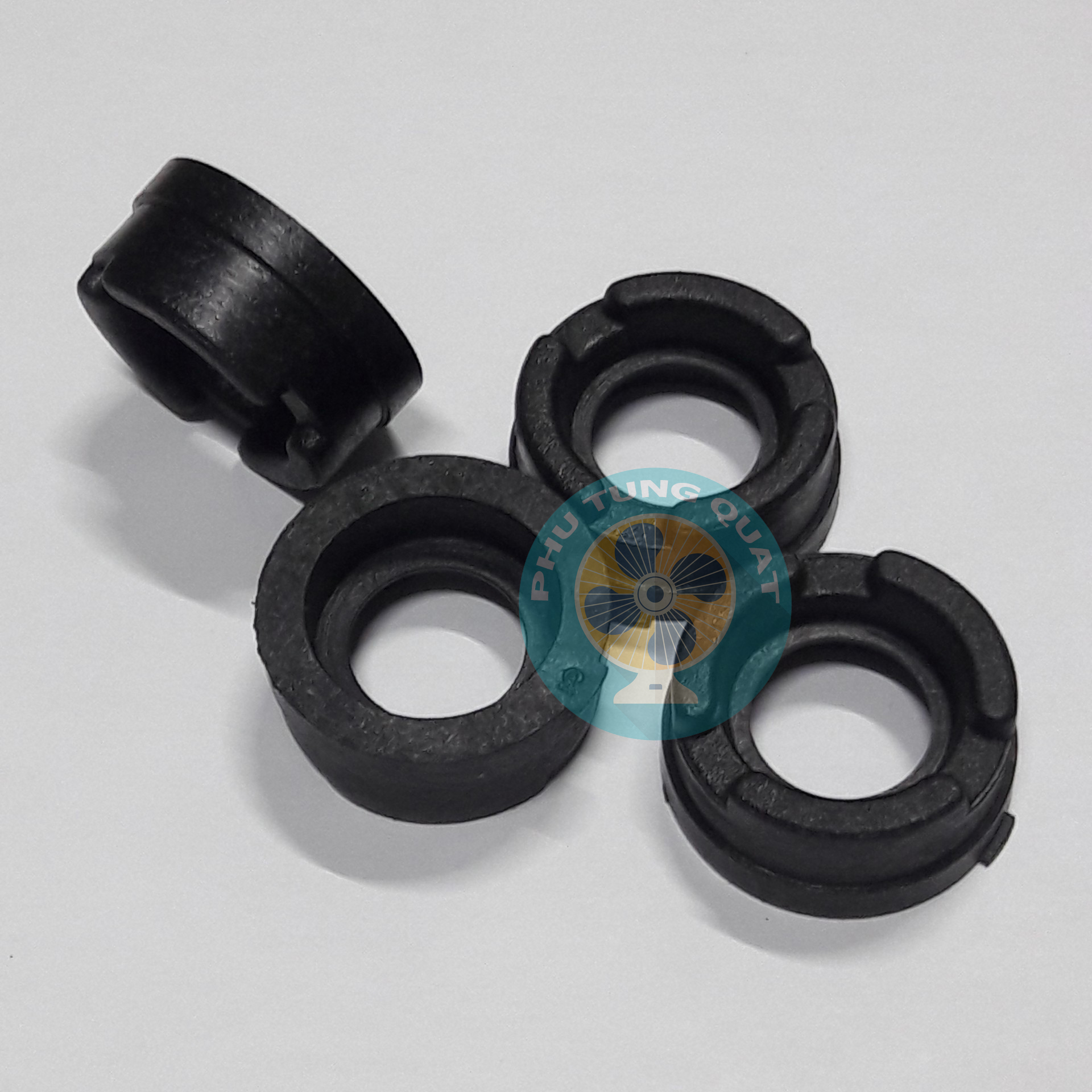 Combo 4 vòng nhựa đen dùng chêm bạc đạn 608 - phụ tùng quạt sơ mi nhựa