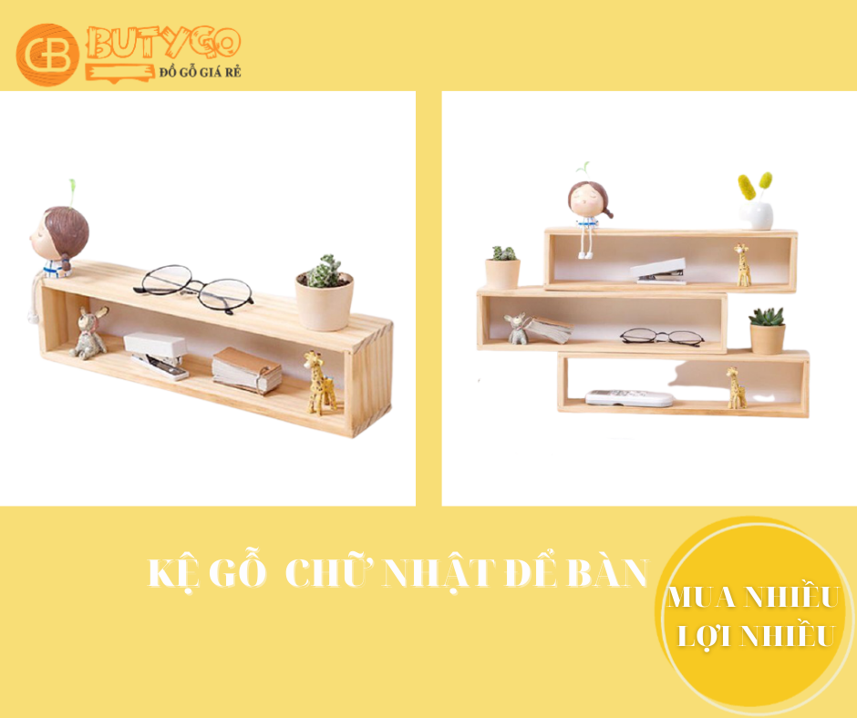 KỆ GỖ CHỮ NHẬT DECOR