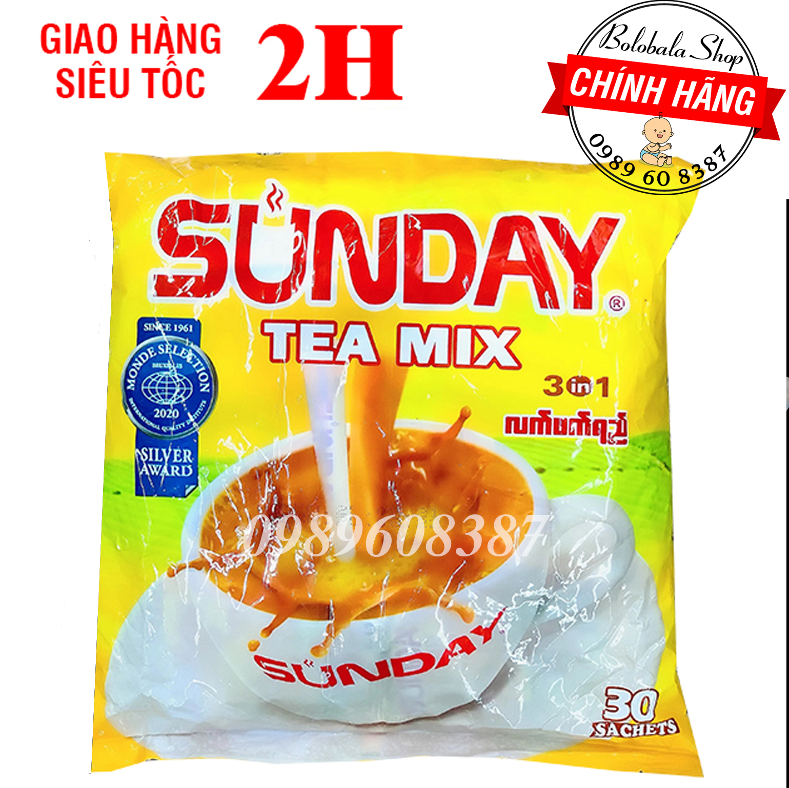 Trà sữa Sunday Teamix Myanmar 750g