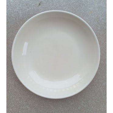 Bộ 6 đĩa sứ cao cấp trắng trơn, dày dặn đường kính 20cm