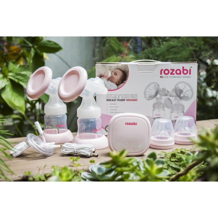 Máy hút sữa điện đôi Rozabi Compact màn hình hiển thị Lcd, chất lượng đảm bảo an toàn đến sức khỏe người sử dụng, cam kết hàng đúng mô tả