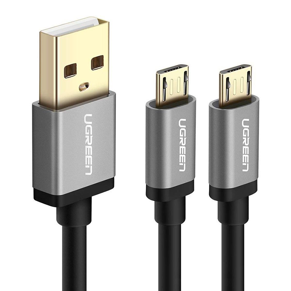 Cáp sạc chia 2 đầu micro usb ugreen 40349