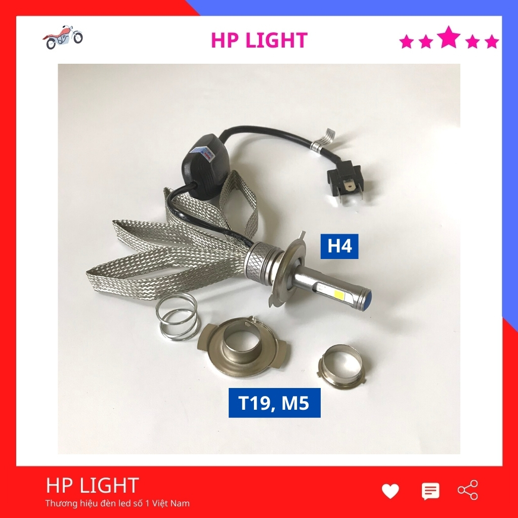 Đèn pha led chính hãng bma 2 tim m5 h4 sáng gom_ hp light m02j
