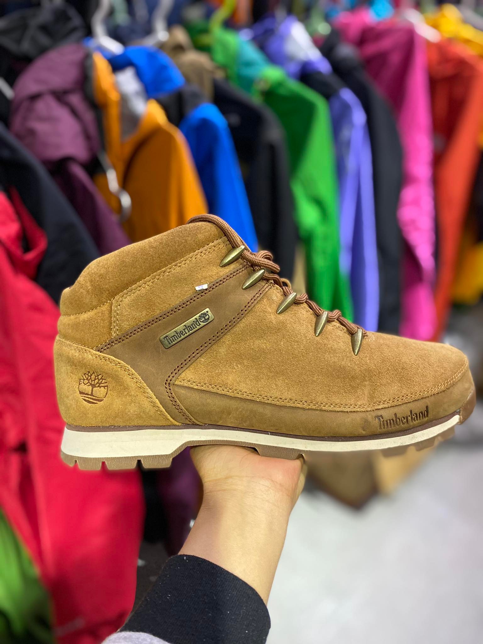 Giày bốt da lộn Timberland Euro Sprint cho nam Phong cách Rust A2HE3