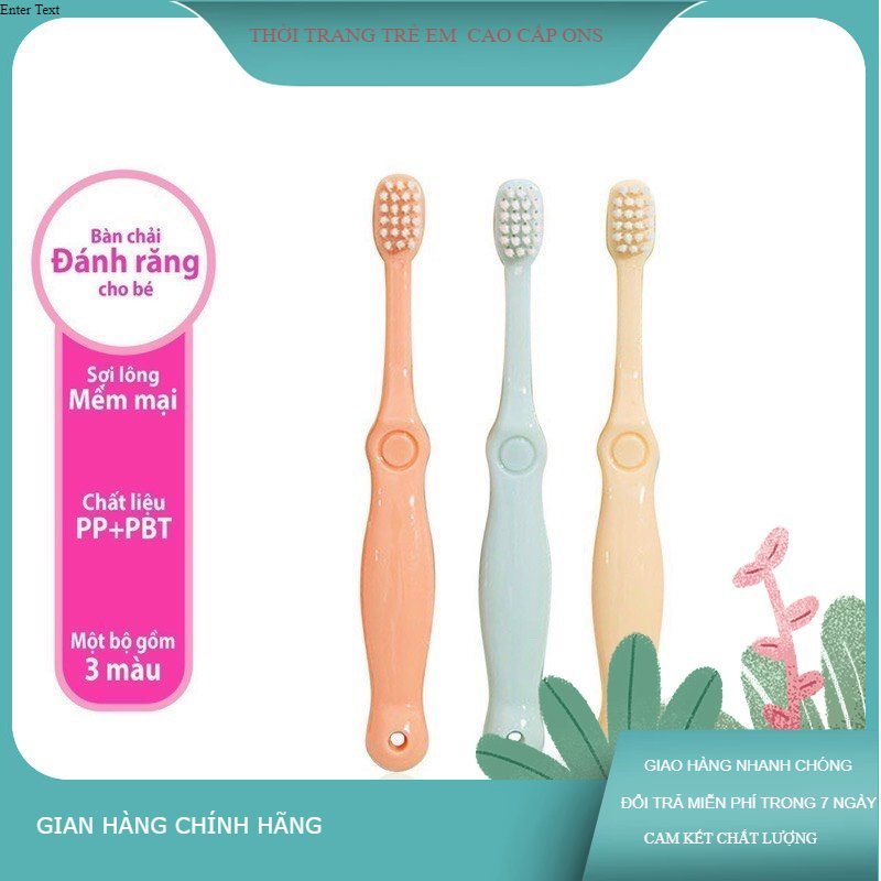 Hộp 3 bàn chải Kichi cho bé - bàn chải đánh răng cho bé