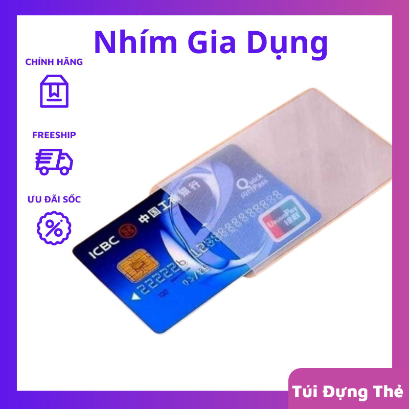 Túi đựng thẻ căn cước công dân, bằng lái xe, thẻ atm, giấy tờ...