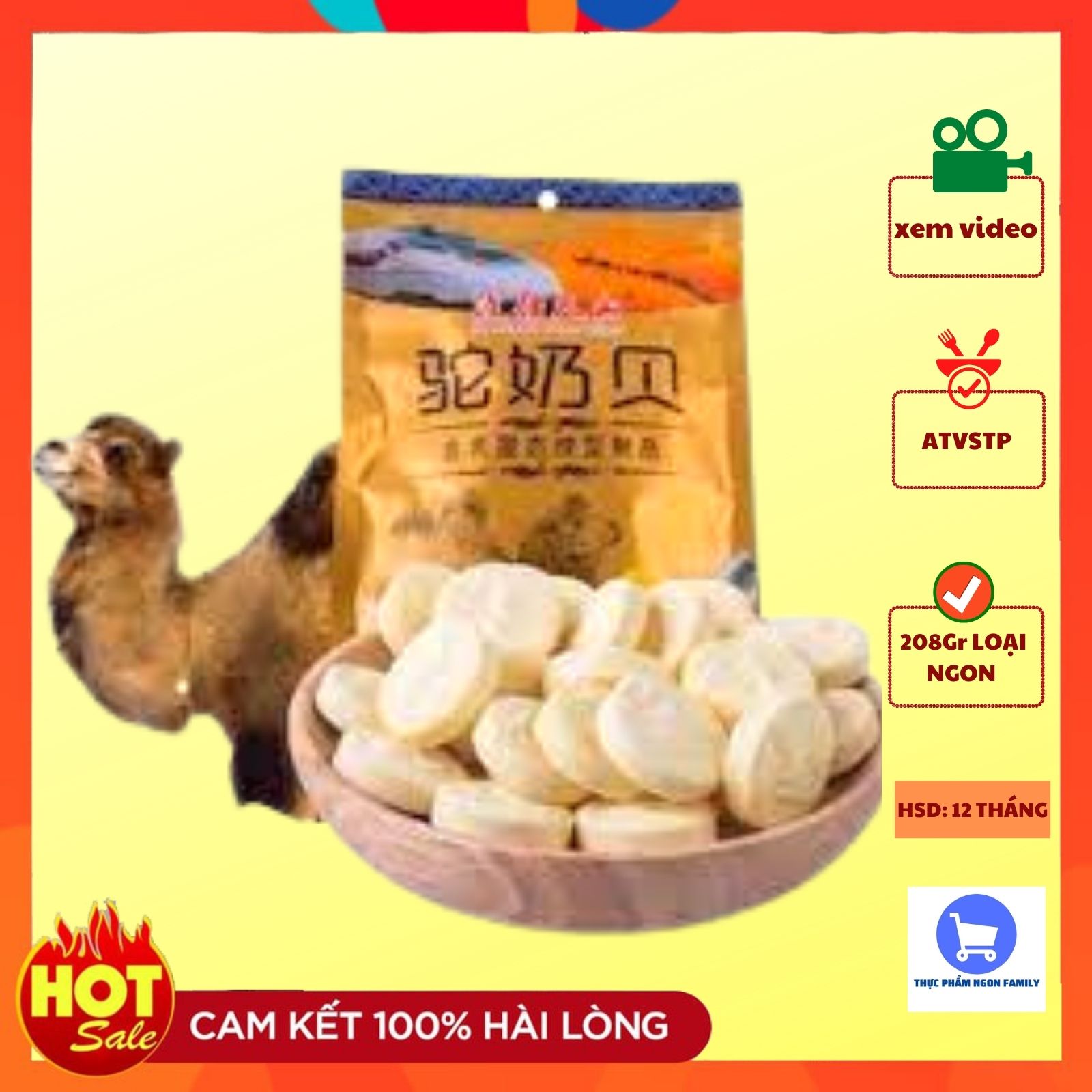 1 Gói 208 Gam Kẹo sữa non Lạc Đà nội Mông Cổ