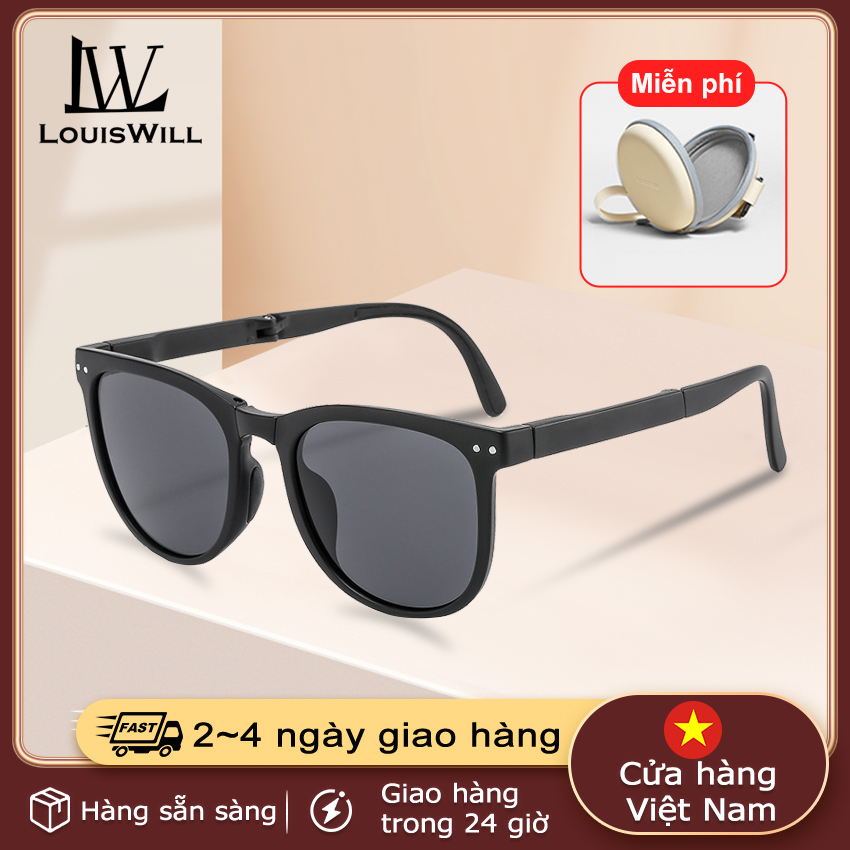 LouisWill Kính râm có thể gập lại cho nam Kính râm thể thao ngoài trời dành cho nữ Kính lái xe câu cá
