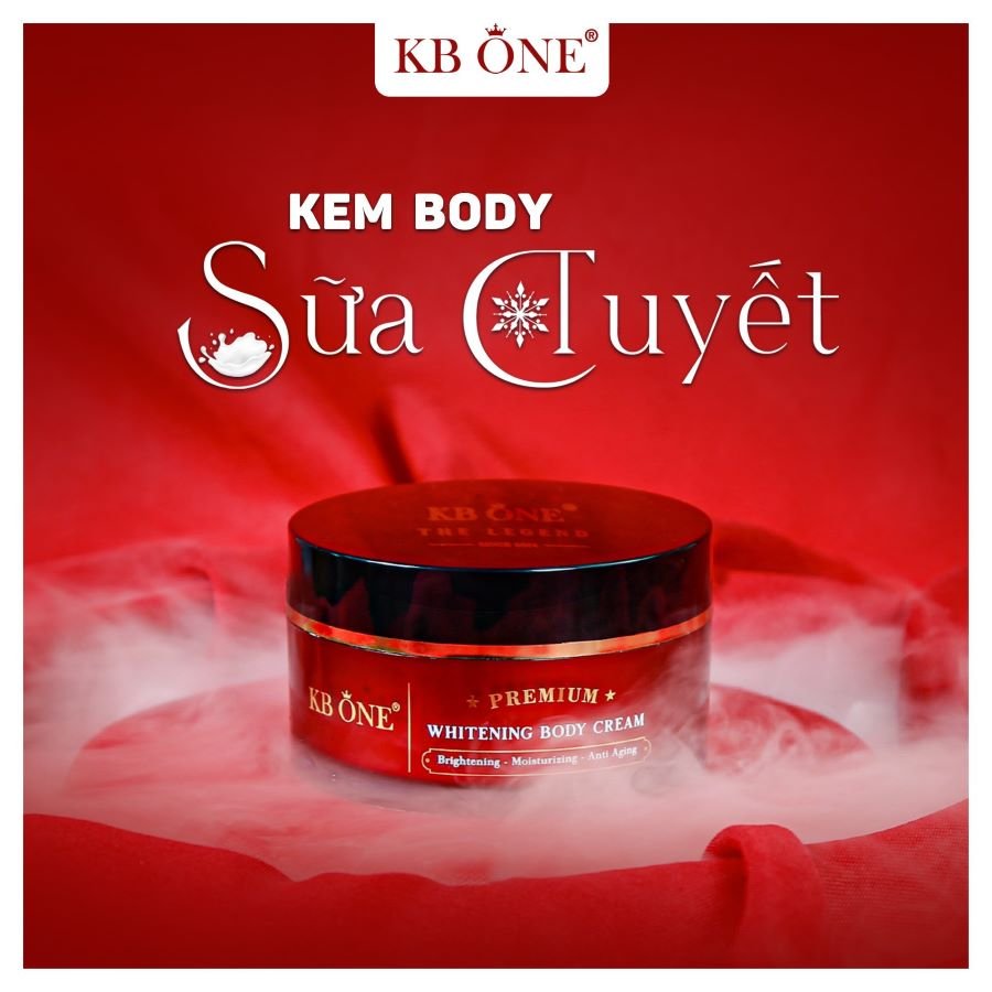 Kem dưỡng trắng da toàn thân ban đêm body kbone 200g sữa tuyết