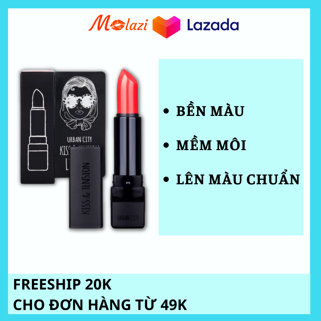 [Bản 2021] Son lì không trôi có dưỡng Hàn Quốc Molazi chính hãng, son dưỡng môi, lên màu chuẩn, bền màu, lâu trôi, có thể thay thế son blackrouge, son nội địa trung, son kem lì, son 3ce, son meyzy, không gây khô, thâm môi, Molazi.