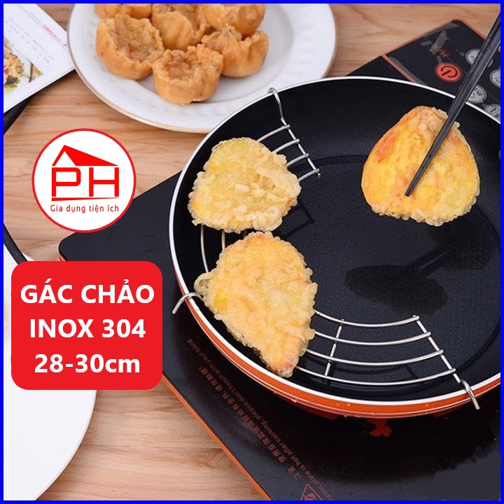 Vỉ gác chảo inox ráo dầu chiên rán - Gia dụng Phước Hòa