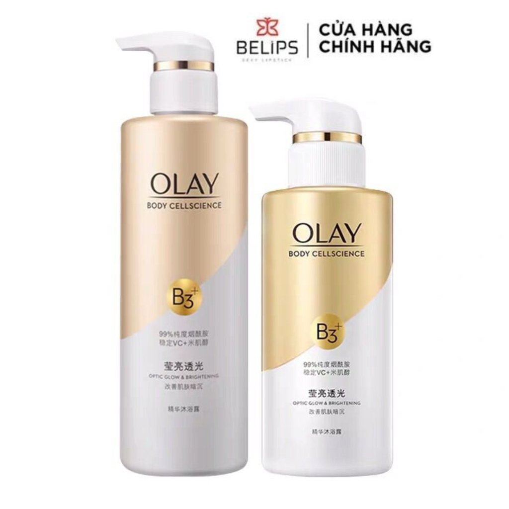 Sữa tắm olay b3 500ml + dưỡng thể cao cấp 250 ml cải thiện làn da lão hóa cấp ẩm và dưỡng trắng cho da bản nội địa trung - belips